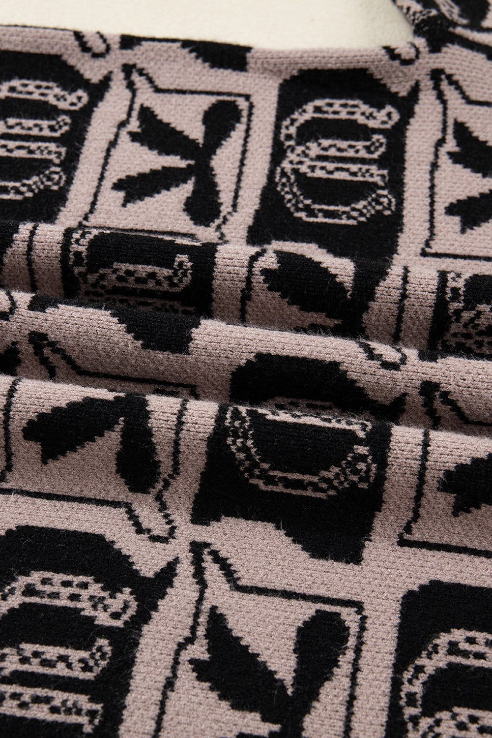 Bows & Horseshoes Pattern Western Fashion Print Sweater eAura