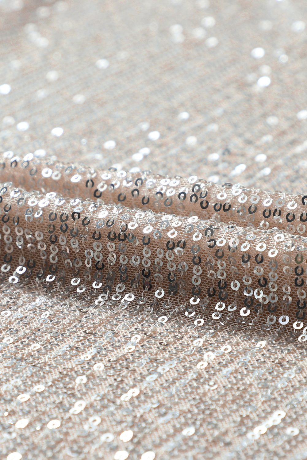 Sequin 3/4 Sleeve Open Front Duster Cardigan