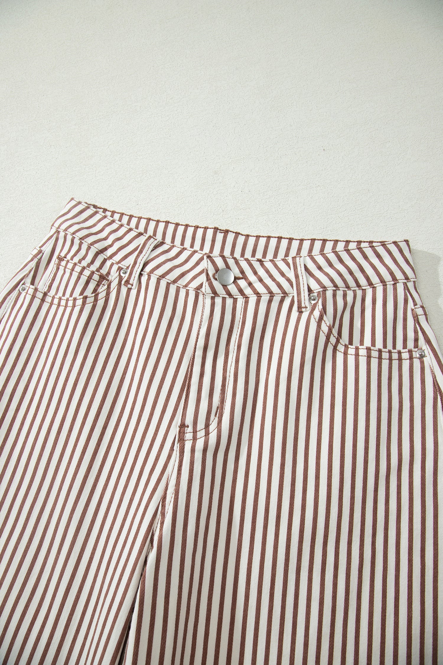Striped Barrel Jeans – Brown, Khaki & Sky Blue