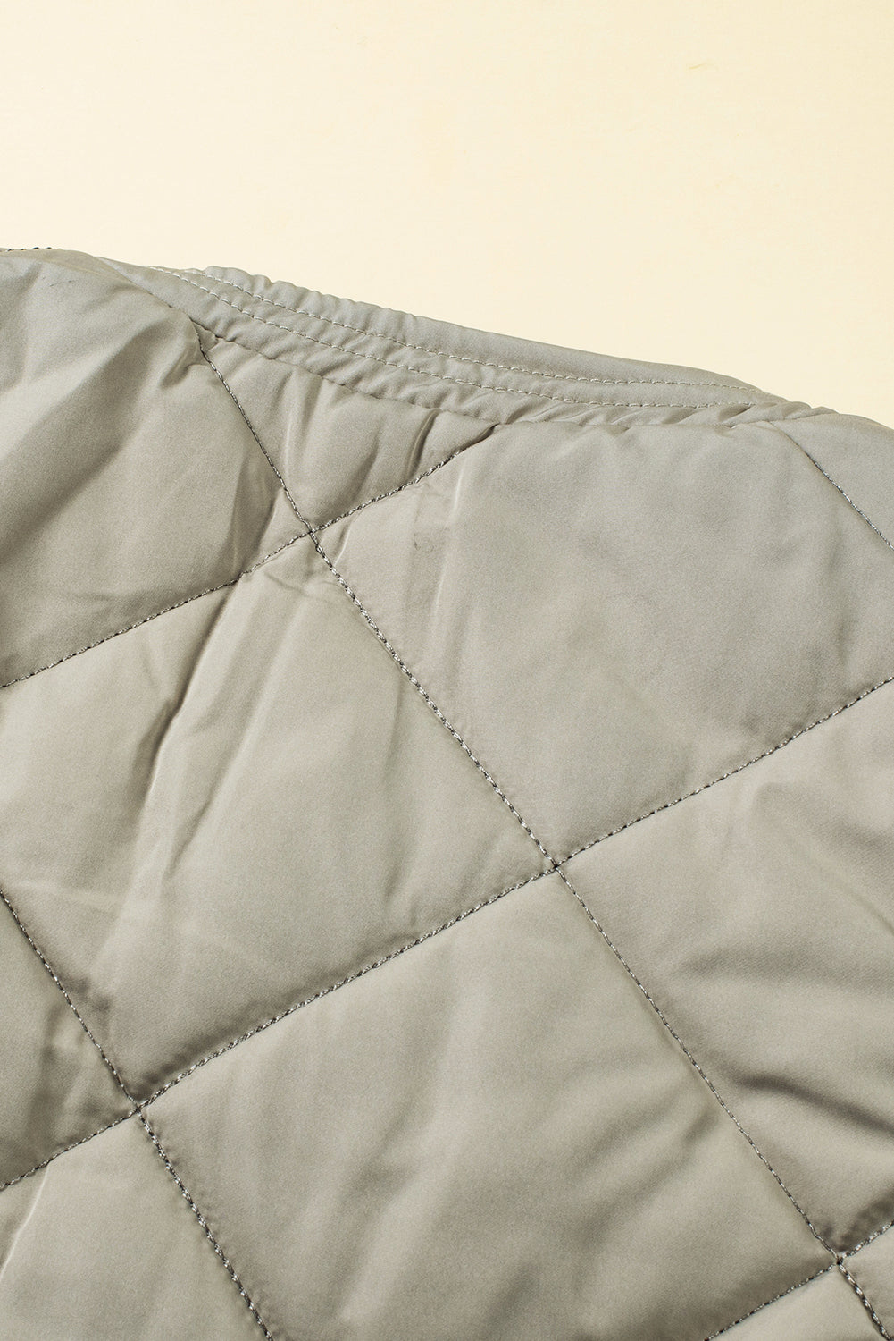 Grass Green Quilted Long Sleeveless Coat with Pockets eAura