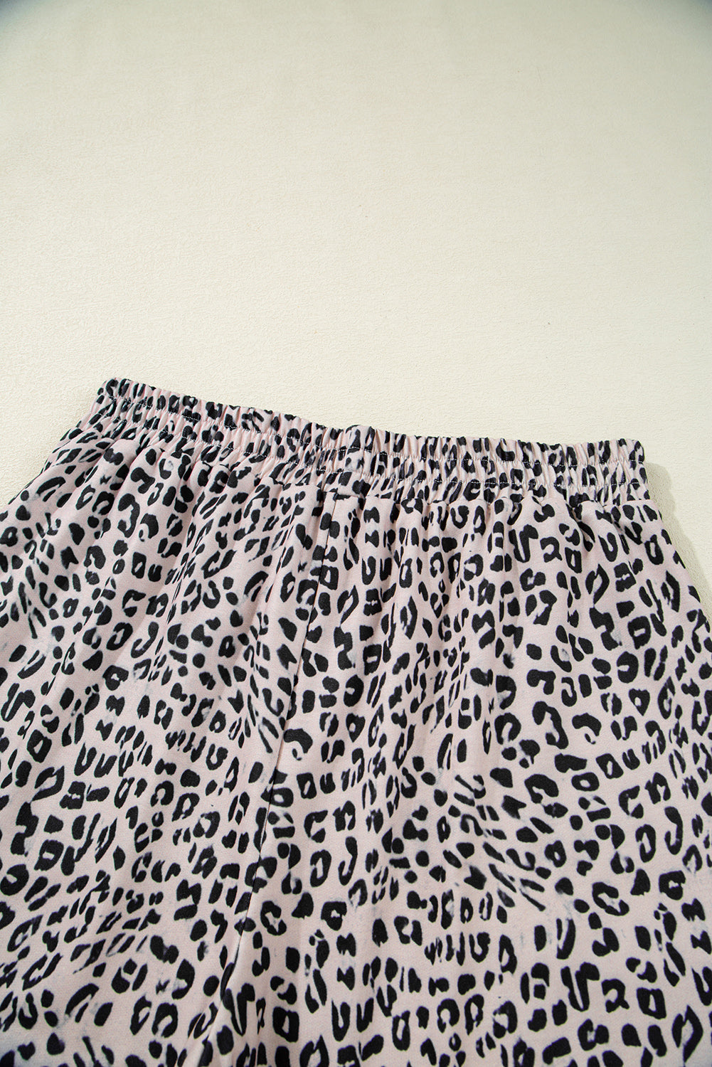 Brown Leopard Half Zipper Collared Ruffled Sleeve Top and Short Set eAura