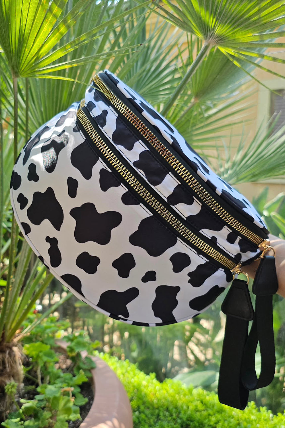 Print Wide Strap Large Crossbody Bag