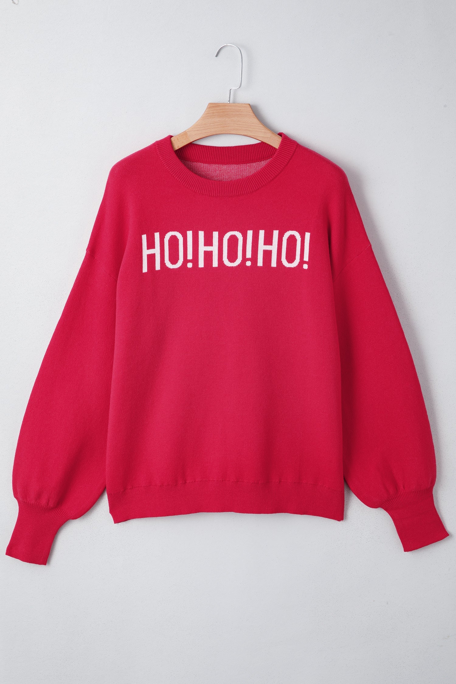 HO MERRY CHRISTMAS Drop Shoulder Loose Sweater - Sweaters & Cardigans/Sweaters