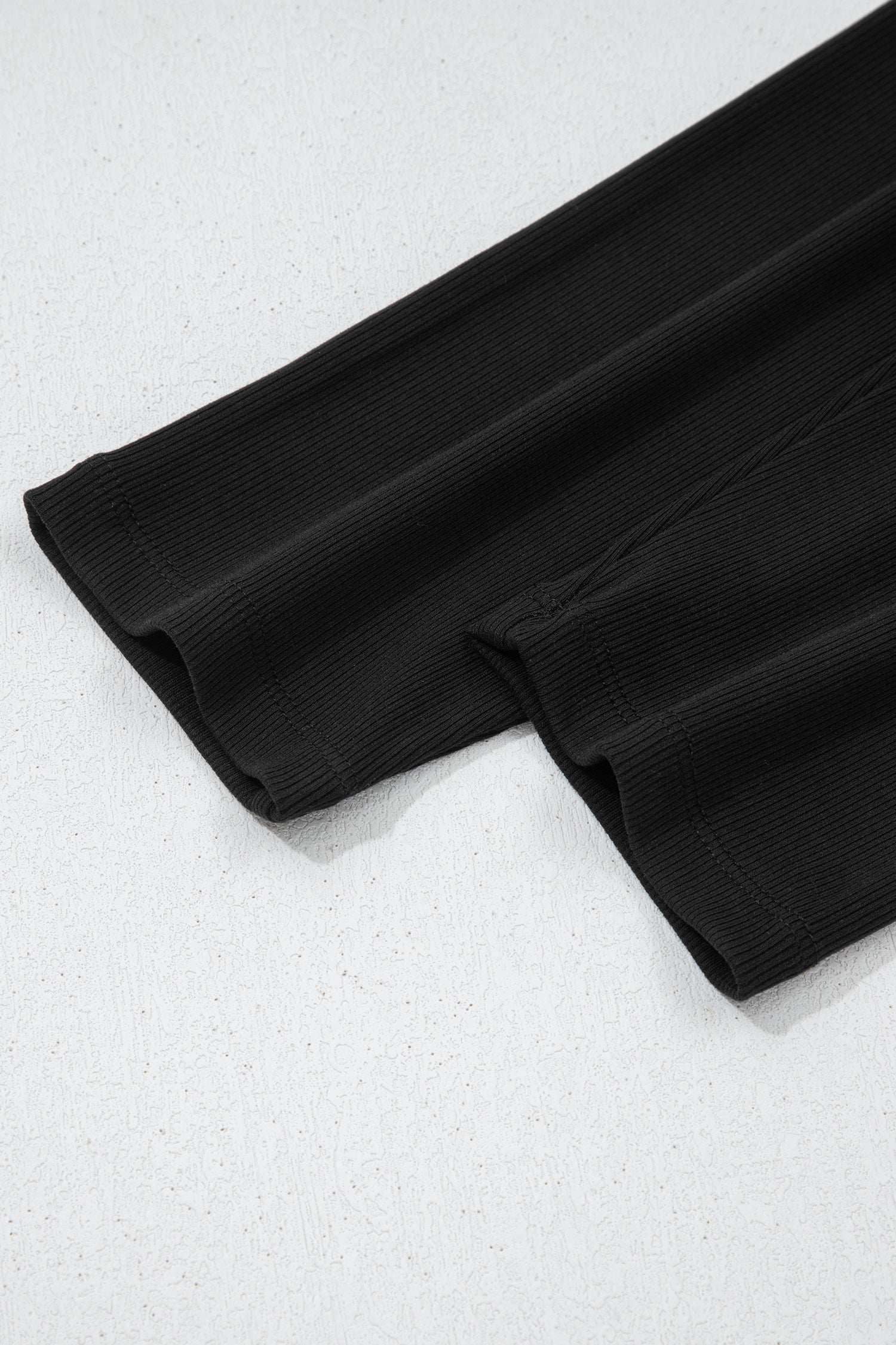 Oversize Slit Sweatshirt and Ribbed Leggings Co-ord Set