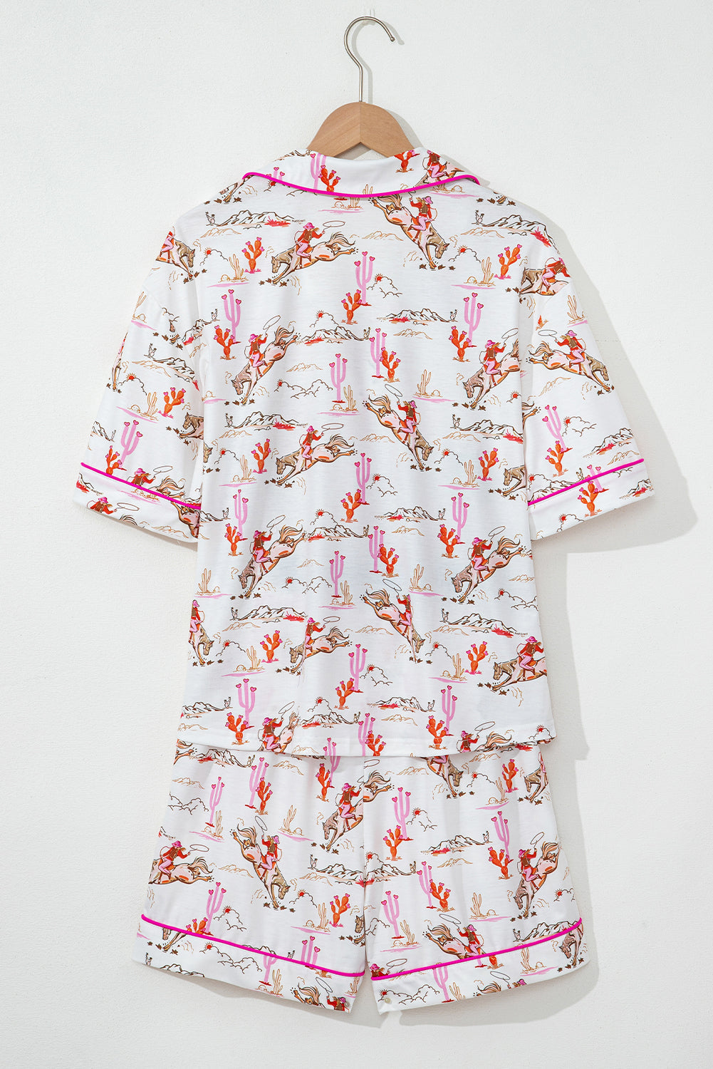 White Cowgirl Country Print Pyjamas Set eAura