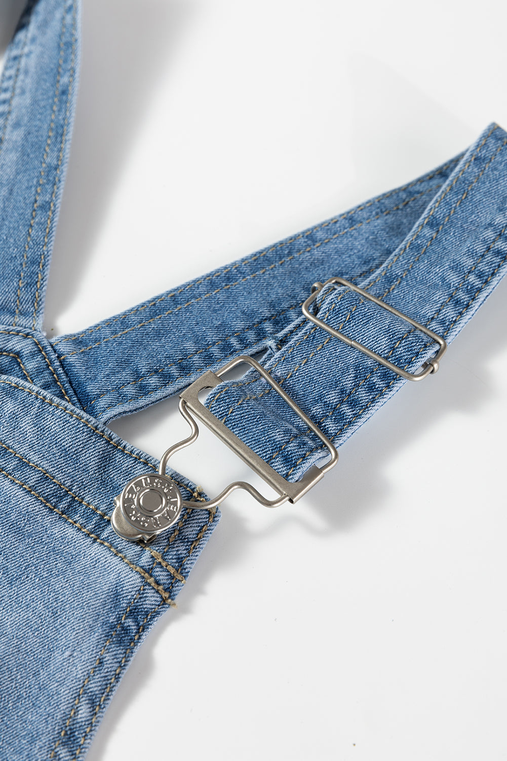 Adjustable Buckle Barrel Denim Dungarees Overalls - eAura