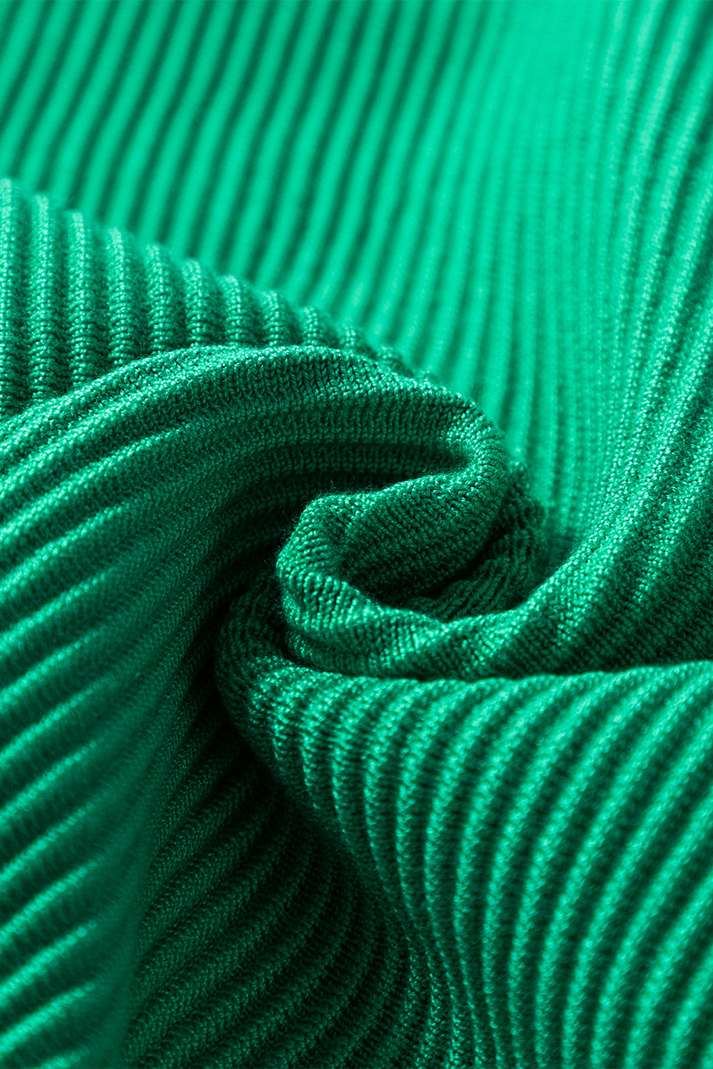Dark Green Ribbed Criss Cross Halter Neck Sheath Sweater Tank Top eAura