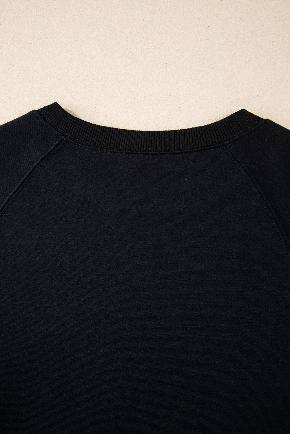 Black Rainbow Raglan Sleeve Crew Neck Plus Size Sweatshirt Beagle Boutique Fashion Outlet