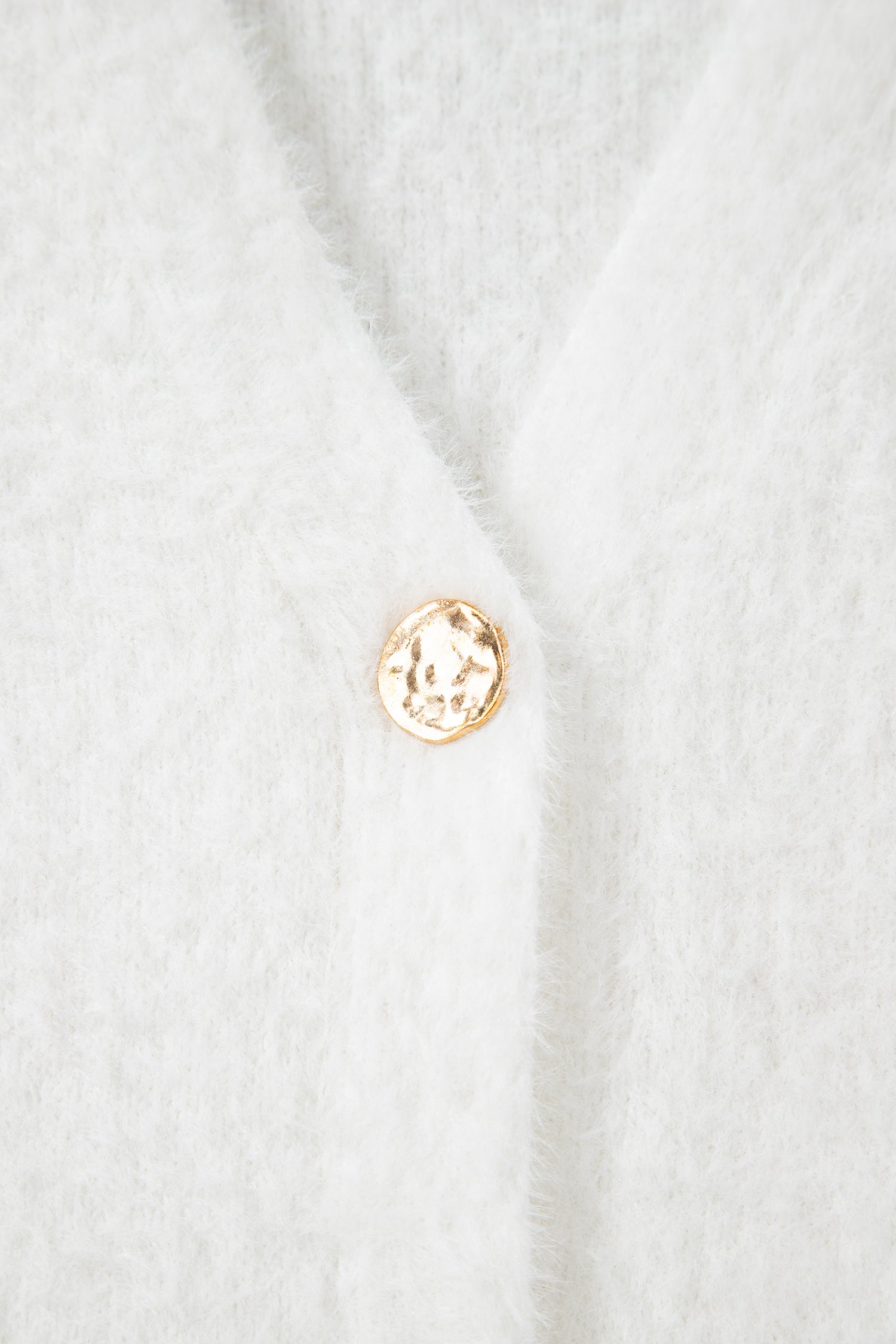 Fuzzy Buttoned Front Midi Cardigan - eAura