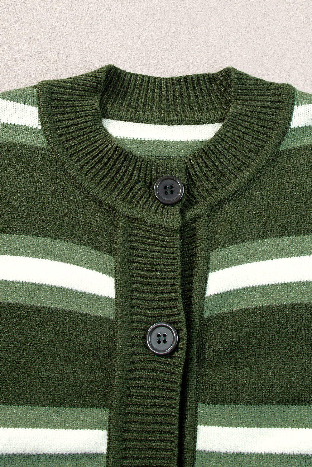 Green Stripe Drop Shoulder Cardigan - eAura