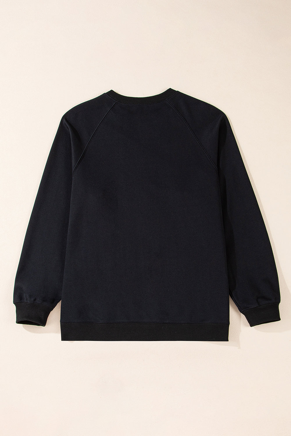 Black Rainbow Raglan Sleeve Crew Neck Plus Size Sweatshirt Beagle Boutique Fashion Outlet