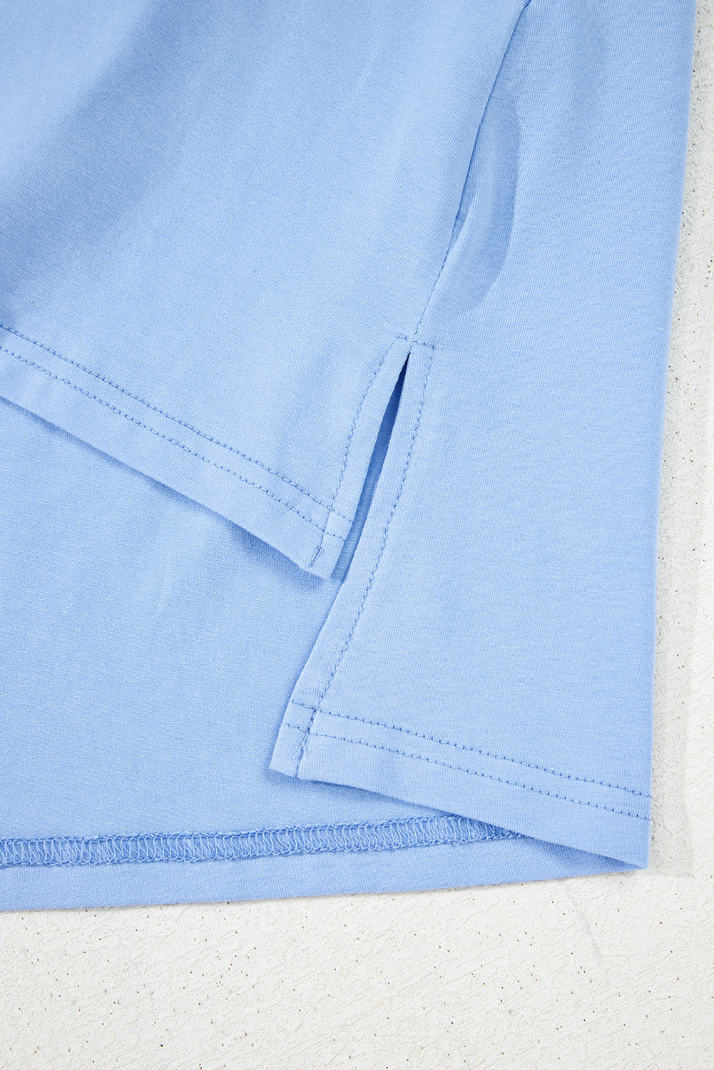 Myosotis Loose Half Sleeve Hi Low Hem T Shirt eAura