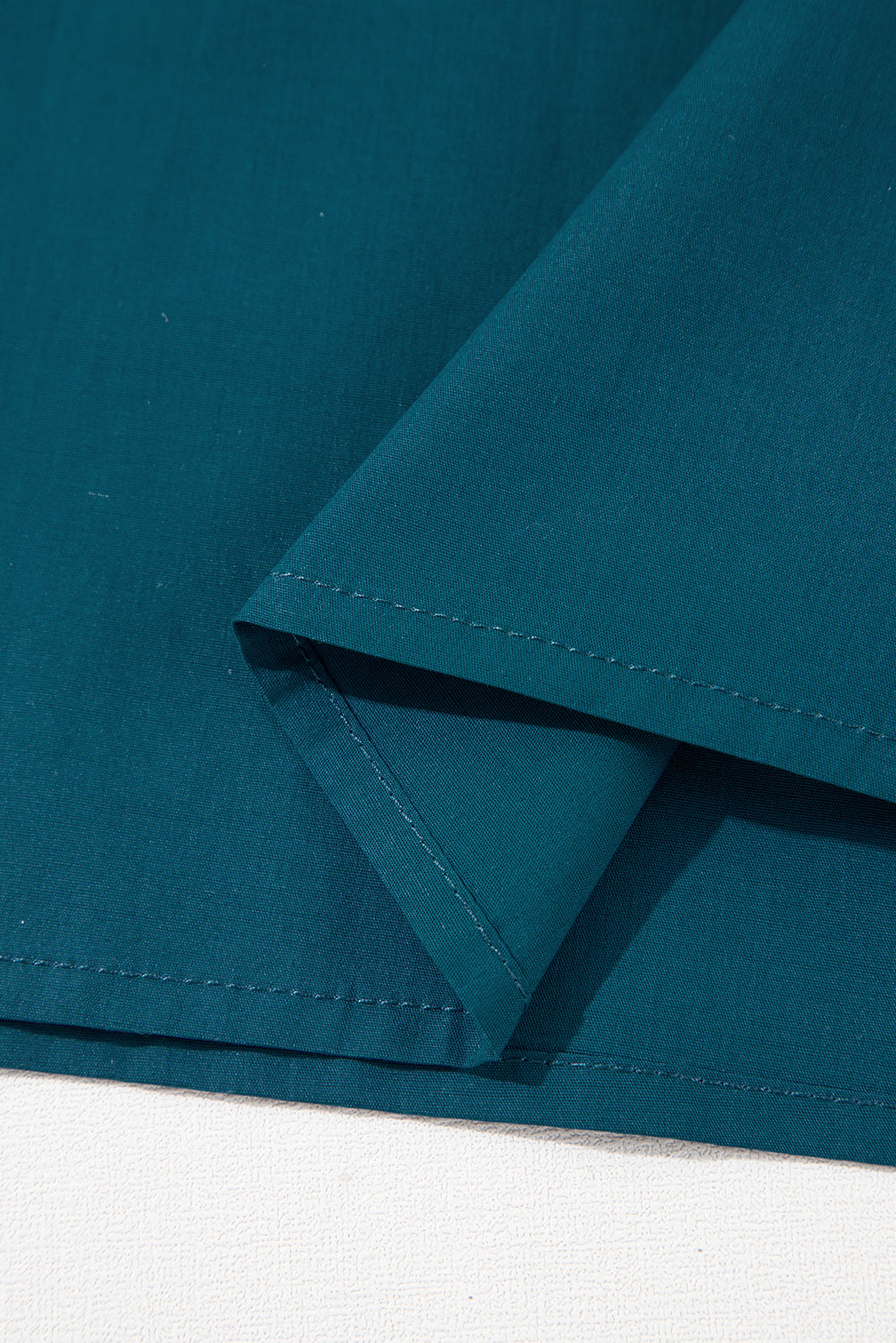 Blue Sapphire Colourblock Split V Neck Puff Sleeve Mini Dress - eAura