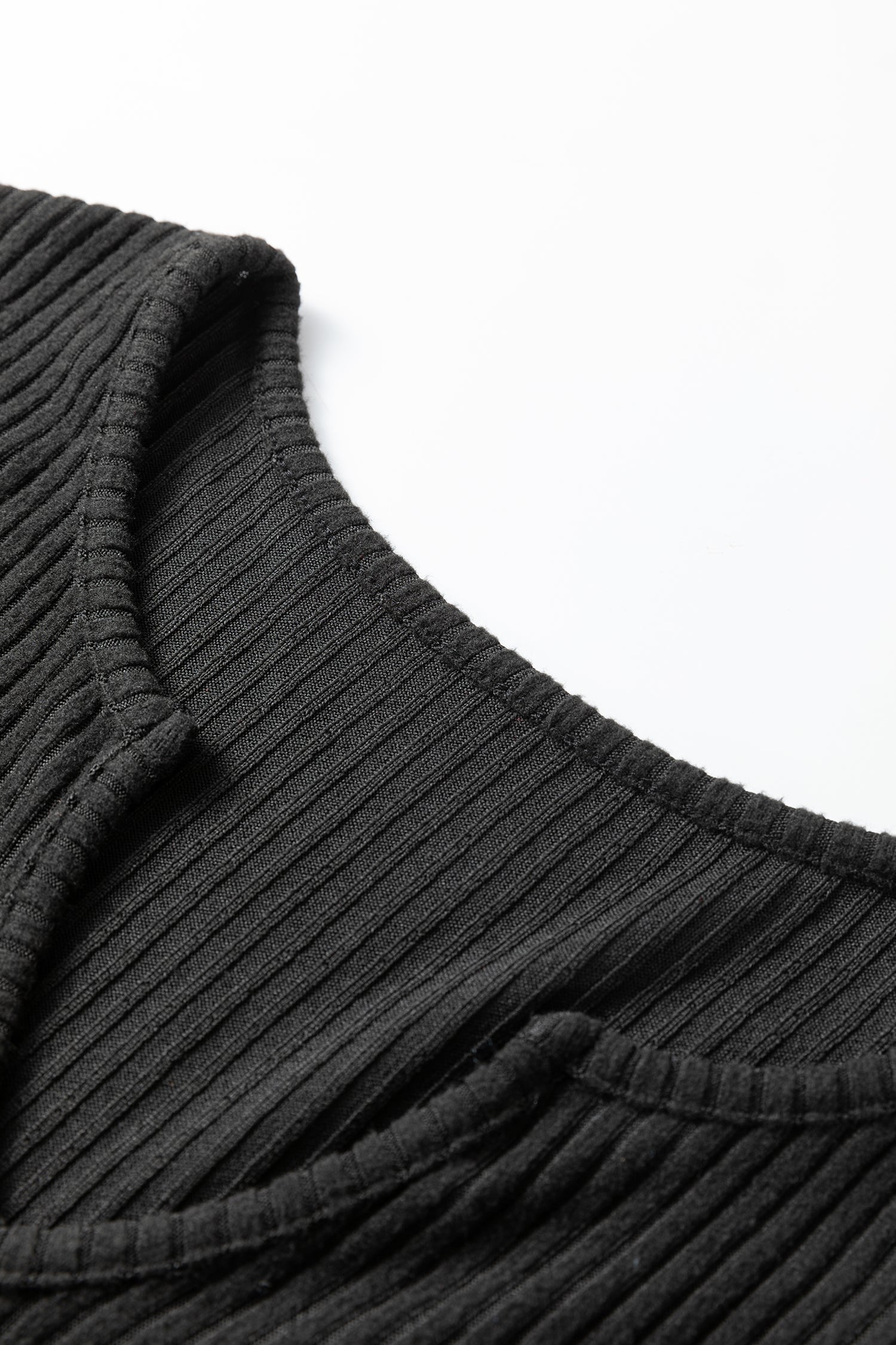 Rib Notched Neck Long Sleeve Leggings Two Piece Lounge Set - eAura