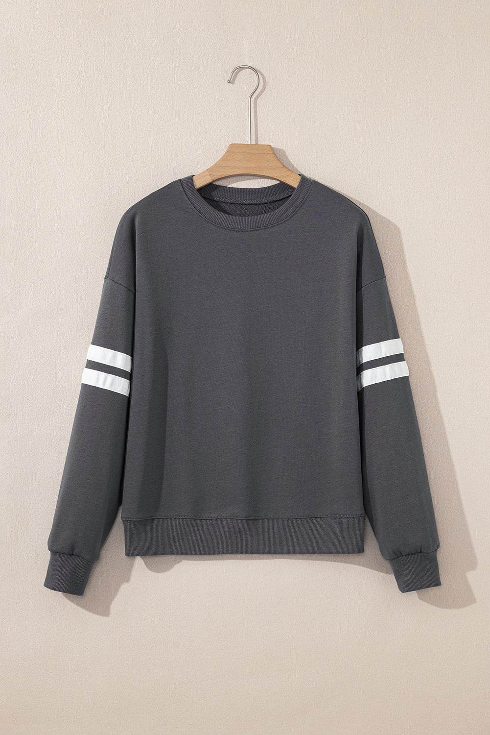 Striped Detail Drop Shoulder Oversized Sweatshirt