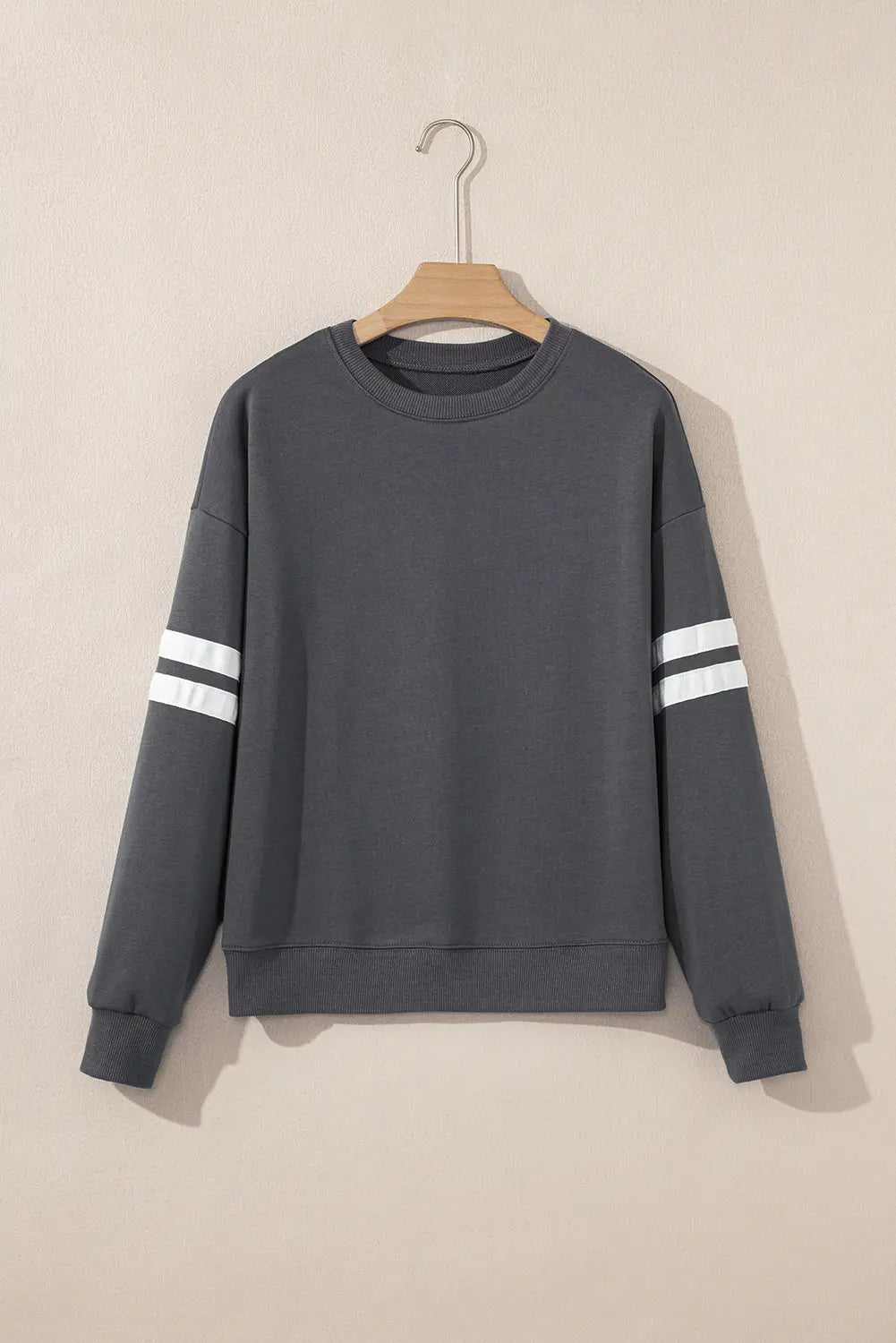 Striped Detail Drop Shoulder Oversized Sweatshirt