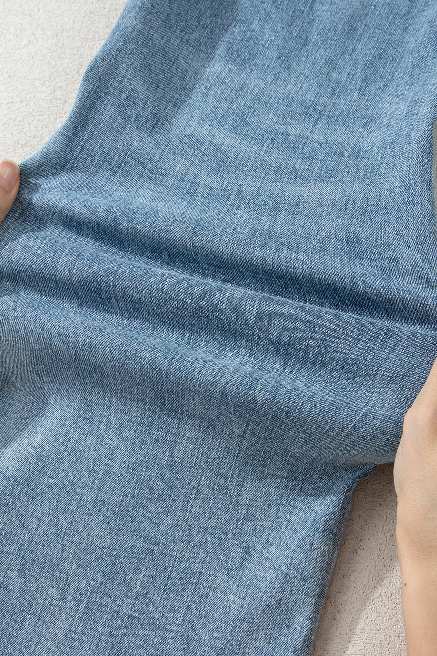 Raw Hem Ripped Open Knee Fit Flare Jeans - eAura