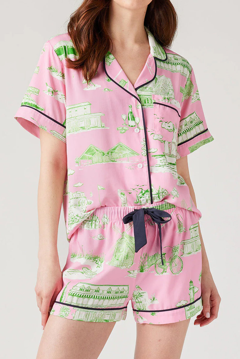 Pink Holiday Resort Short 2pcs Pyjama Set eAura