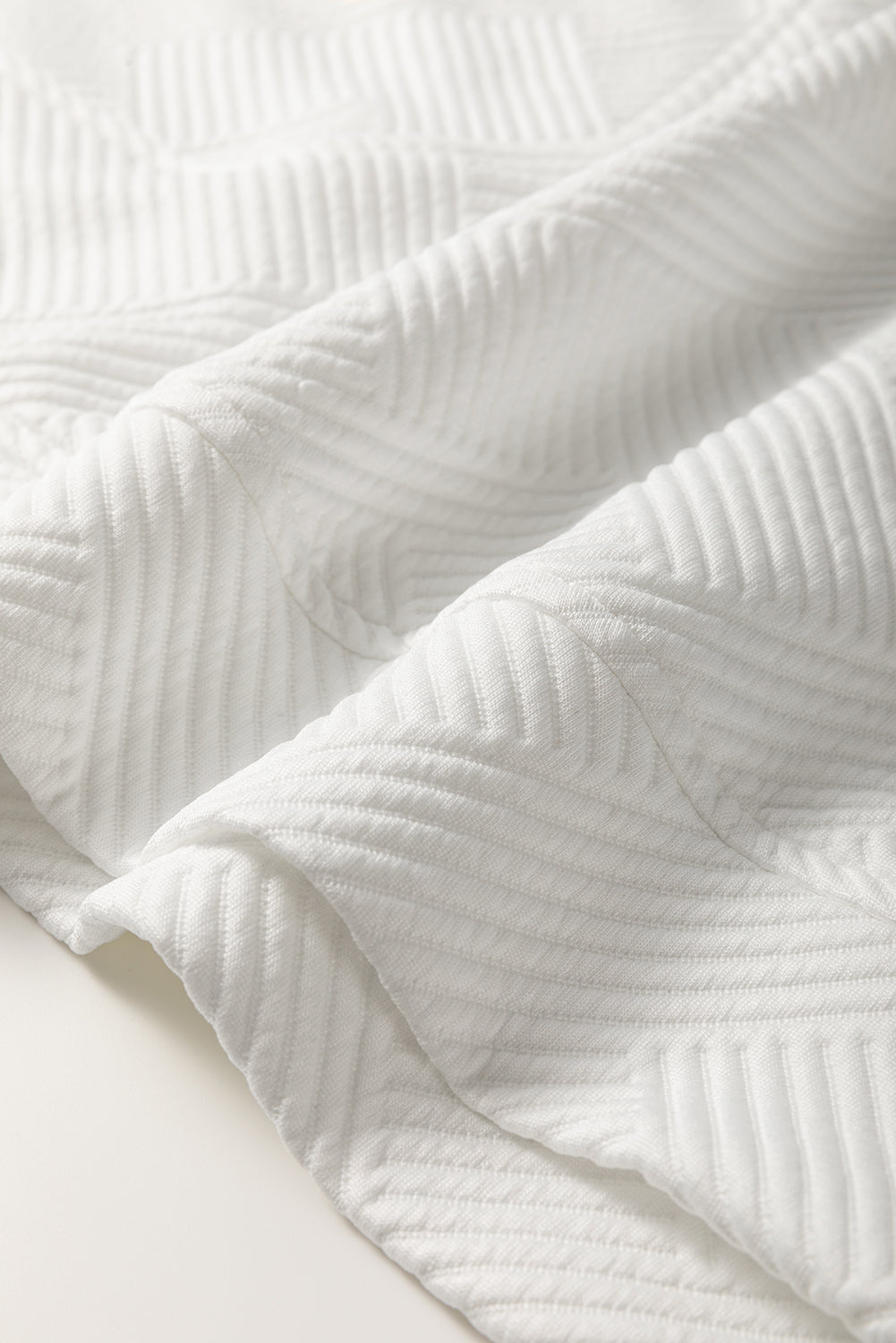 White Textured Half Zip Collared Cap Sleeve Mini Dress eAura