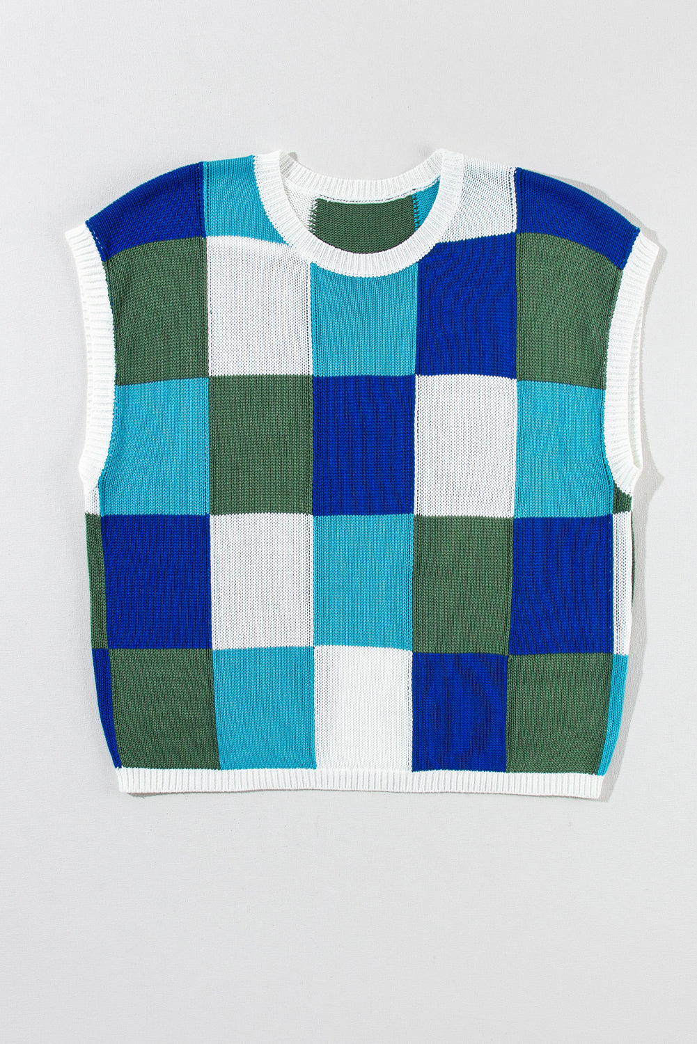 Grapefruit Orange Colour Block Cap Sleeve Sweater eAura