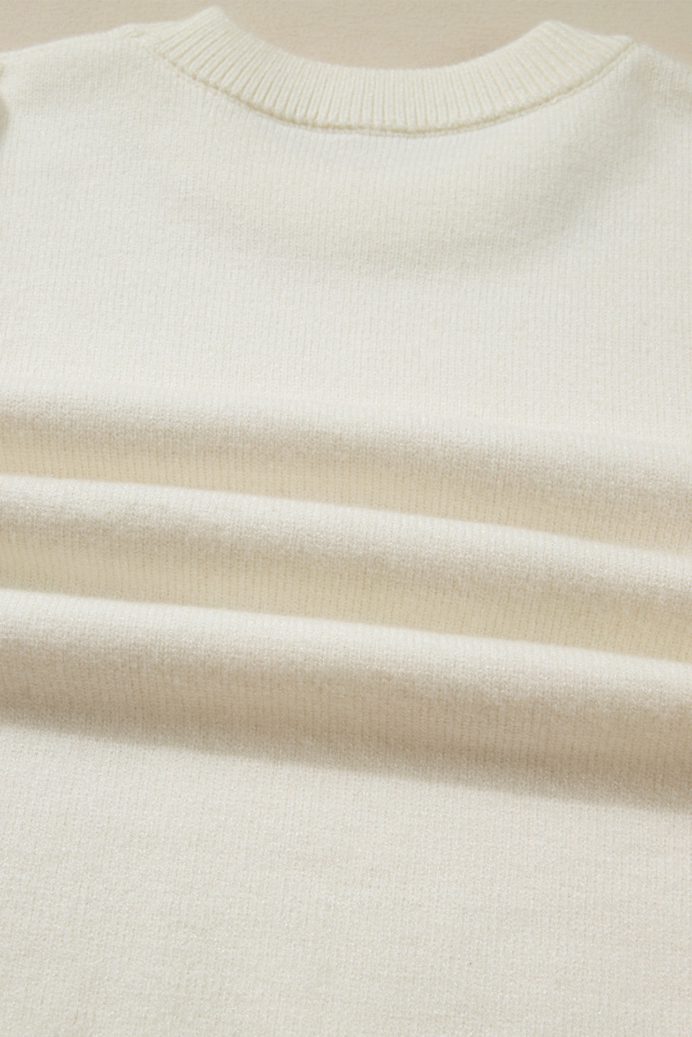 White Sequined Bow Graphic Christmas Holiday Sweater - eAura