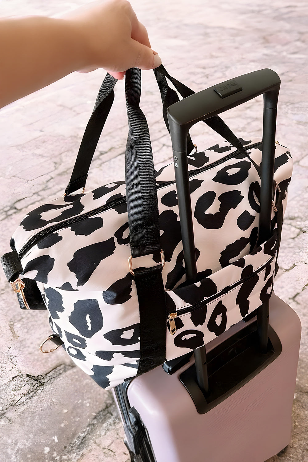 Leopard Print Luggage Tote Bag