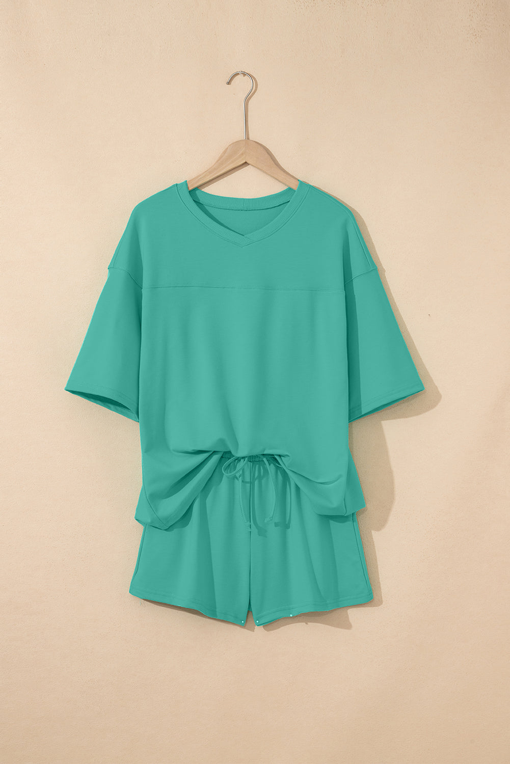 Baggy V Neck Half Sleeve Tee and Shorts Co-ord Set eAura
