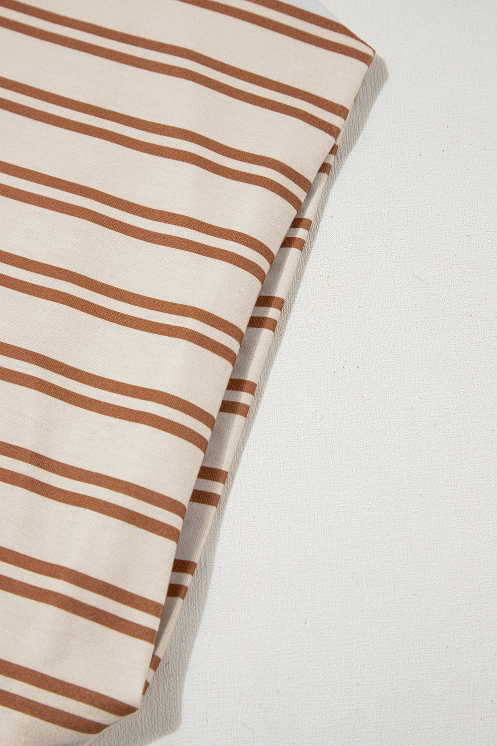 Khaki Stripe Round Neck Sleeveless Casual Pocketed Mini Dress eAura