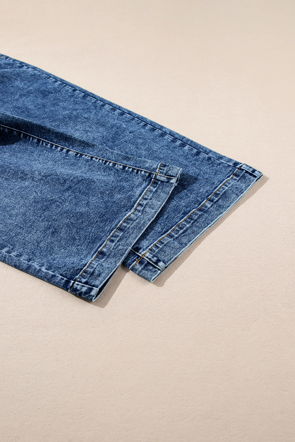 Patch Pocket Straight Leg Loose Jeans - eAura