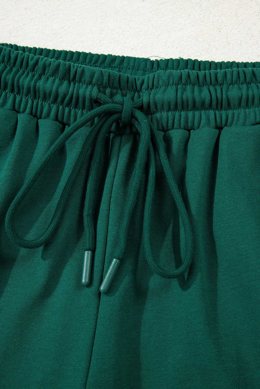 Varsity Striped Sleeve Drop Shoulder Sweatshirt and Shorts Co-ord Set