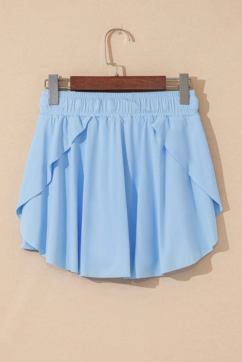 Sky Blue Drawstring High Waist Lined Tennis Skorts eAura