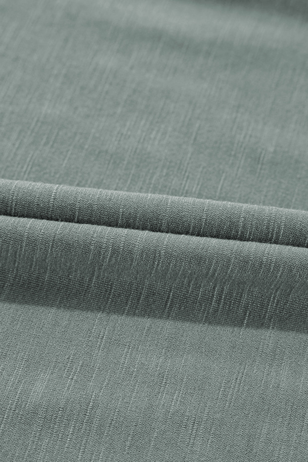 Mist Green Frilled Gathered Seam Round Neck T Shirt Dress eAura