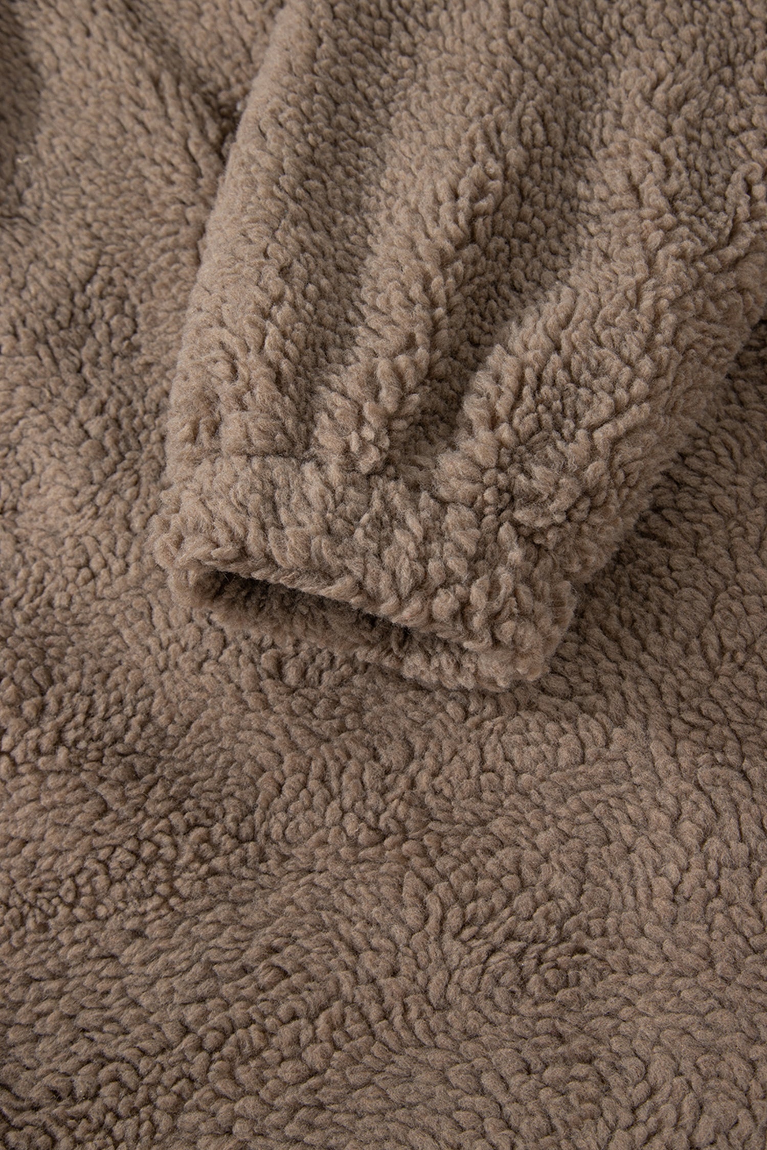 Brown Sherpa Leopard Print Flap Pocket Collared Button Up Jacket - eAura