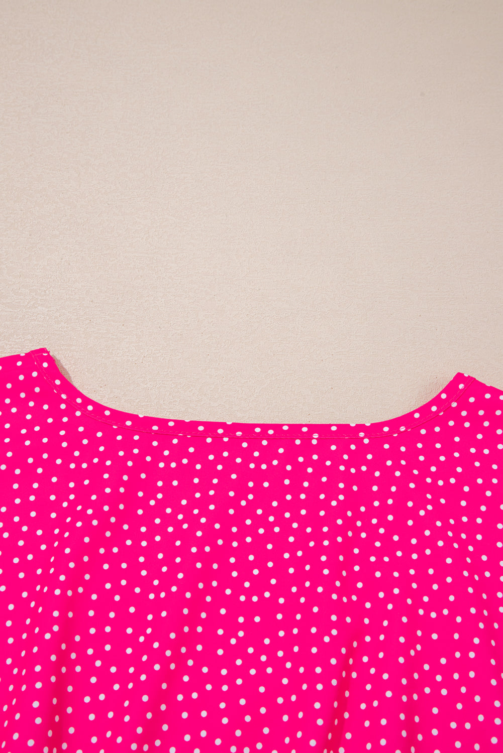 Rose Polka Dot Print Ruffle Smocked Plus Midi Dress BB Fashion Outlet