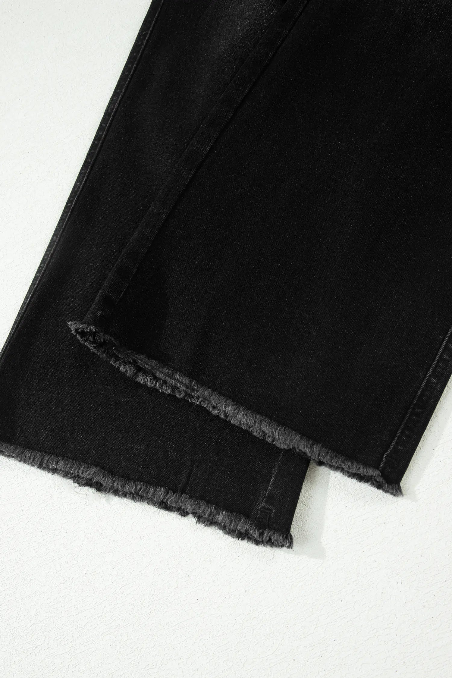 Sail Blue Frayed Cropped Barrel Jeans