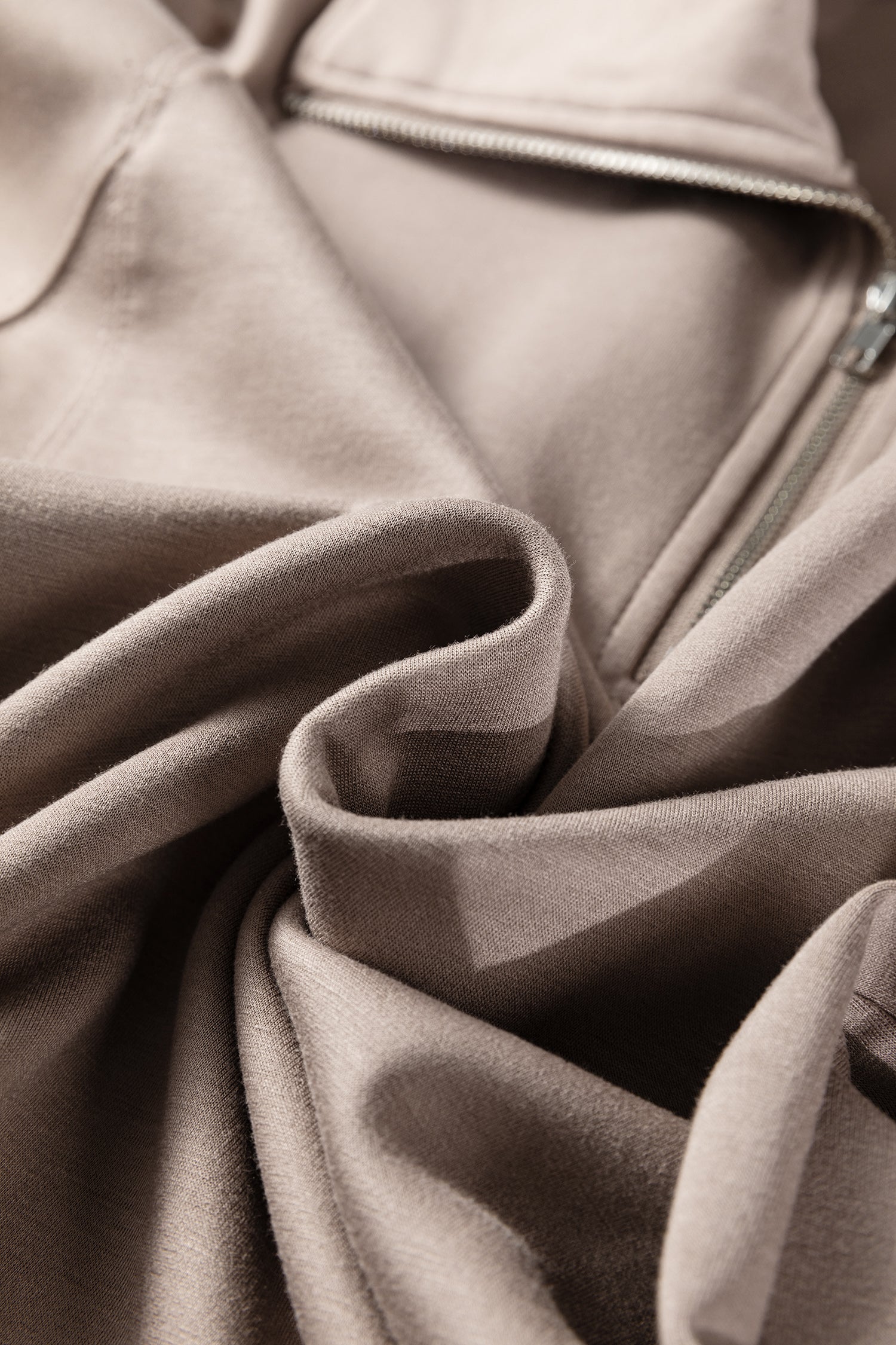 Zip Collar Long Sleeve Top and Drawstring Trousers Co-ord Set - eAura