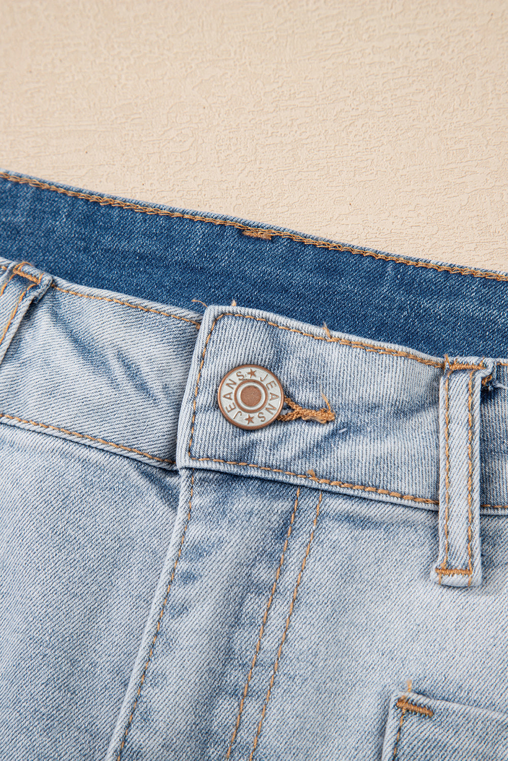 Beau Blue Light Wash High Rise Denim Shorts BB Fashion Outlet