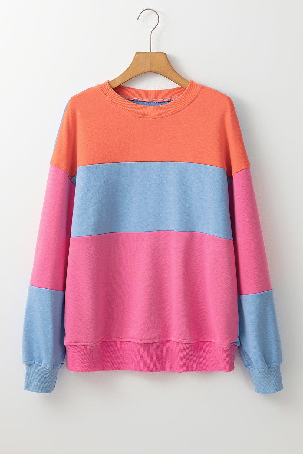 Shop Colourblock Patchwork Drop Shoulder Sweatshirt at eAura
