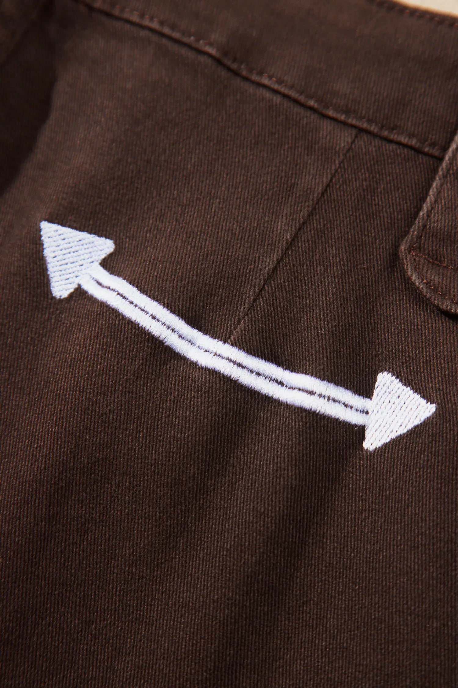 Coffee Western Colorblock Pockets Button Fly Decorative Belt Loops Straight Leg Jeans – Brown