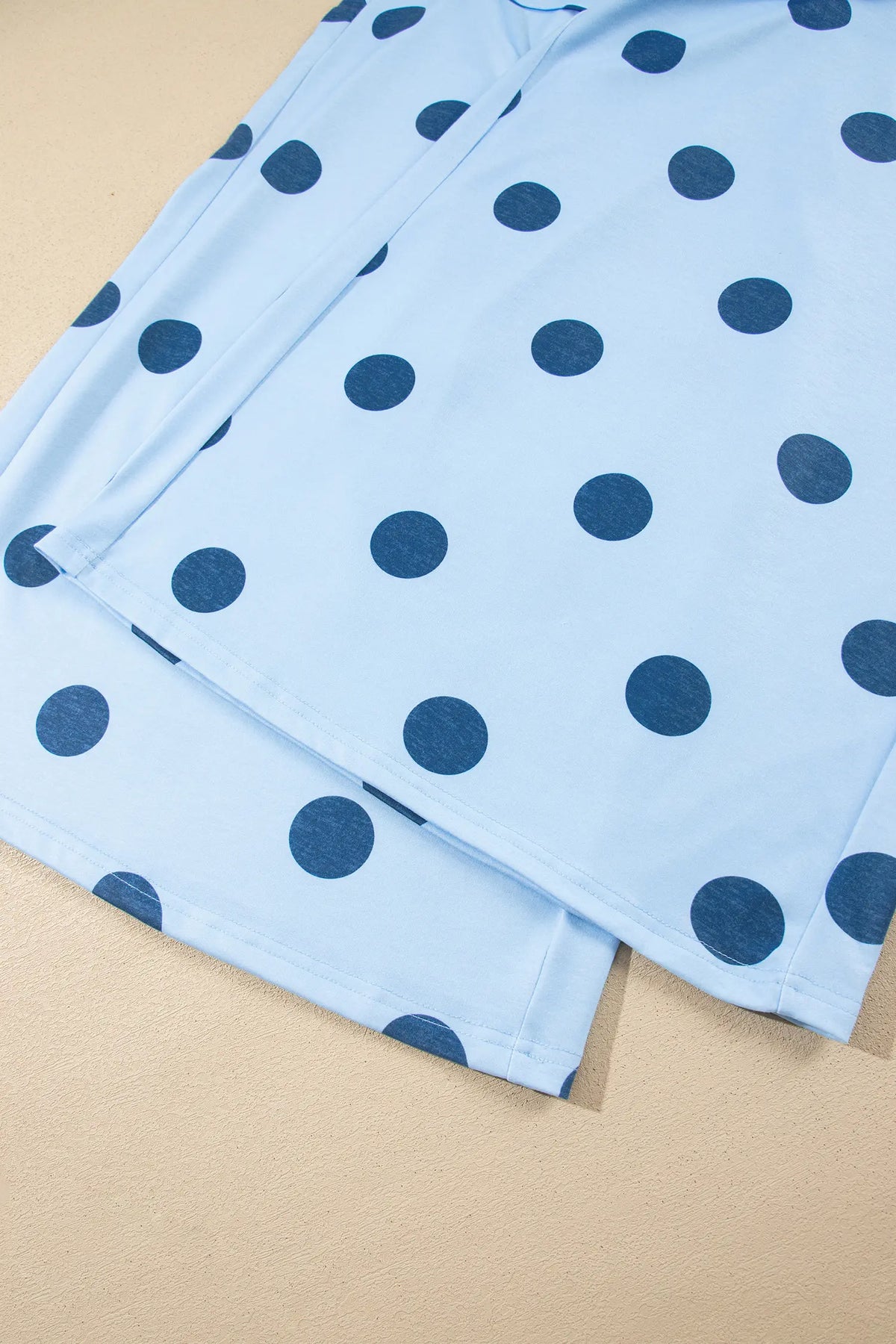 Polka Dot Elastic Waist Wide Leg Plus Size Pants – Khaki