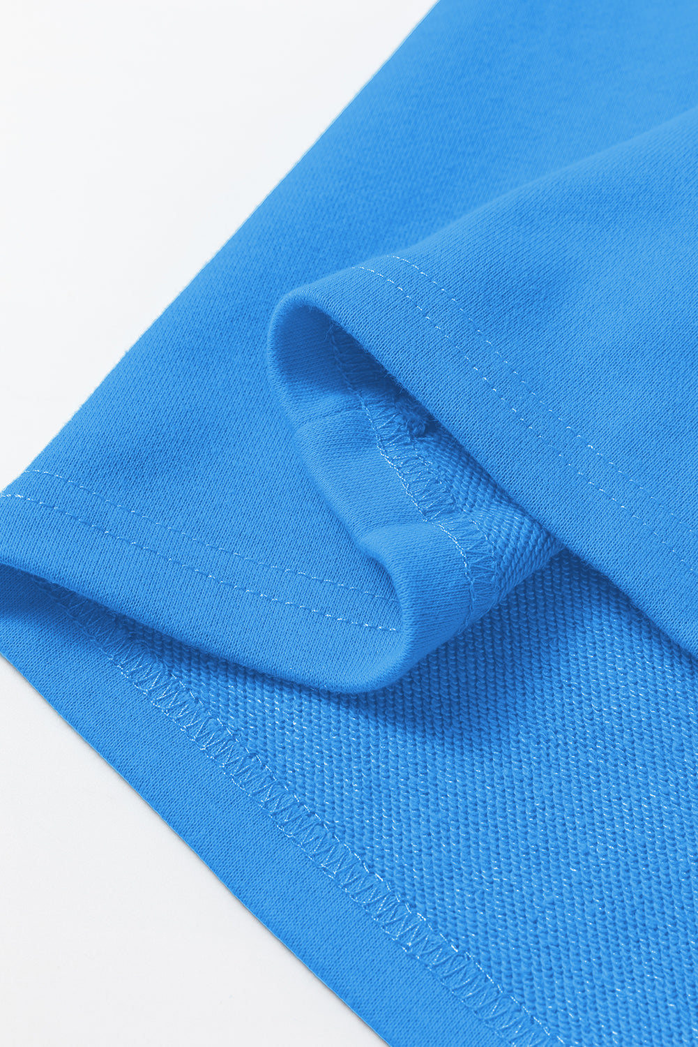 Drop Shoulder Long Sleeve Basic Sweatshirt – Blue