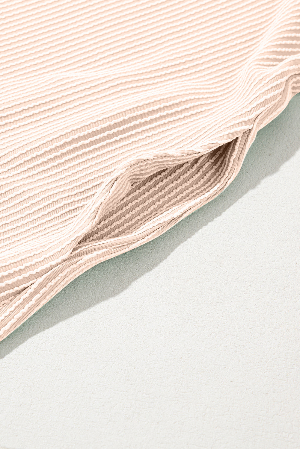 Ribbed Knit Crew Neck Puff Sleeve Shift Mini Dress eAura