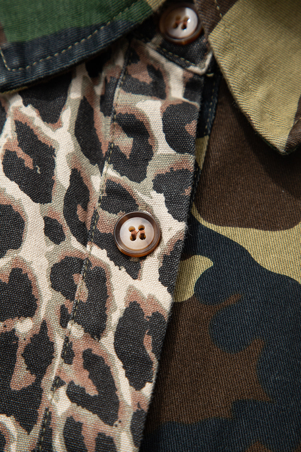 Leopard Camo Patchwork Oversize Shacket - eAura
