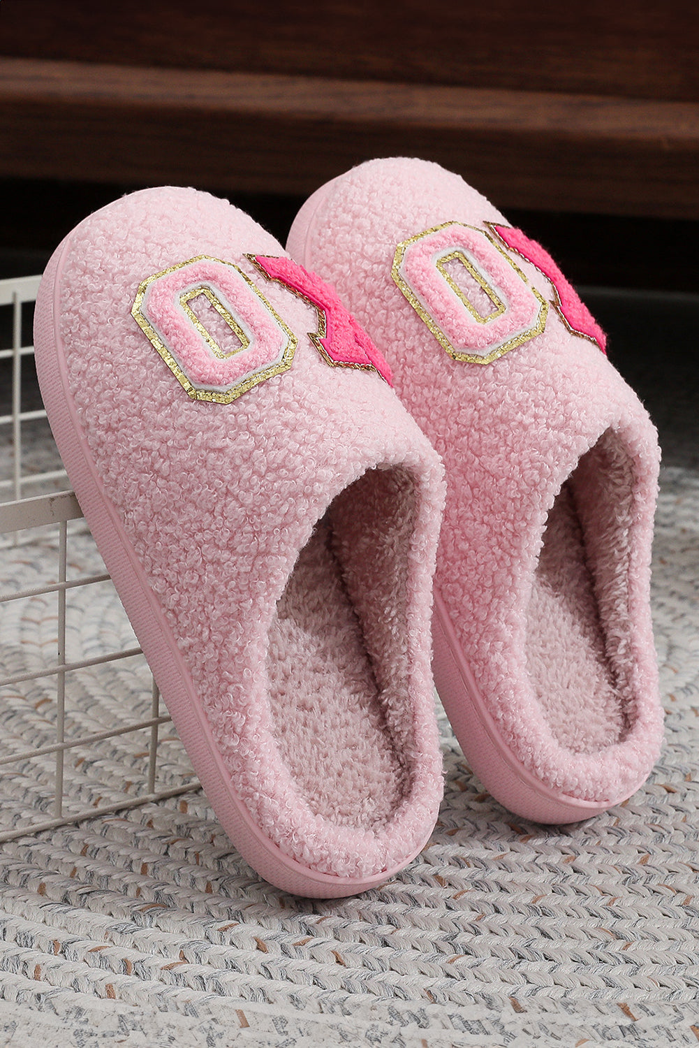 'XO XO' Letter Glitter Slippers - eAura