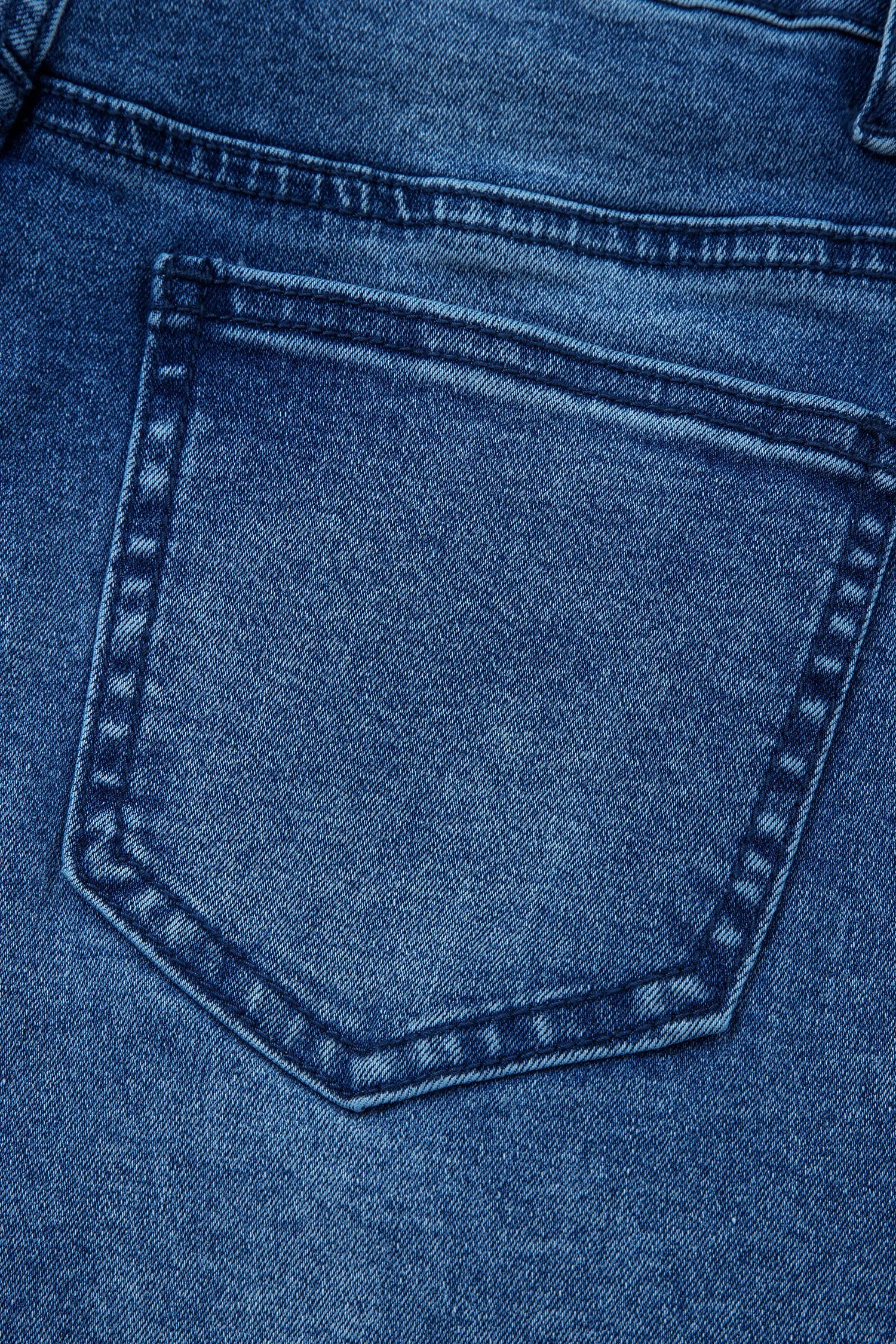 Sail Blue Frayed Cropped Barrel Jeans