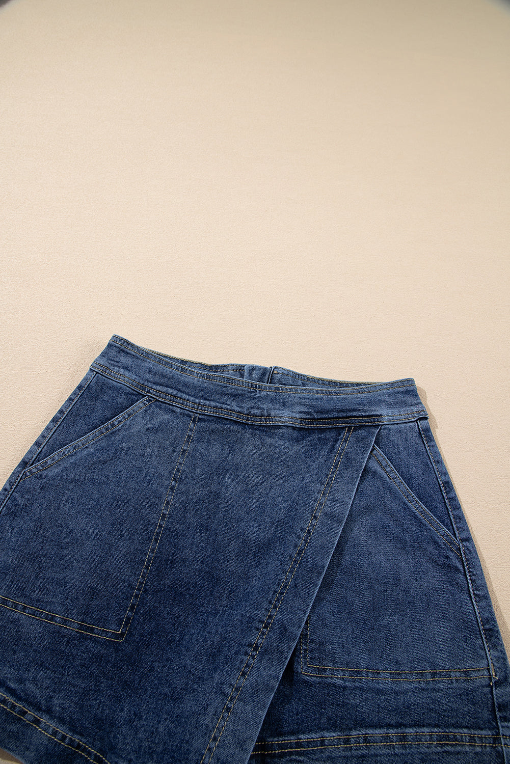 Ashleigh Blue Faux Wrapped Mini Denim Skort eAura