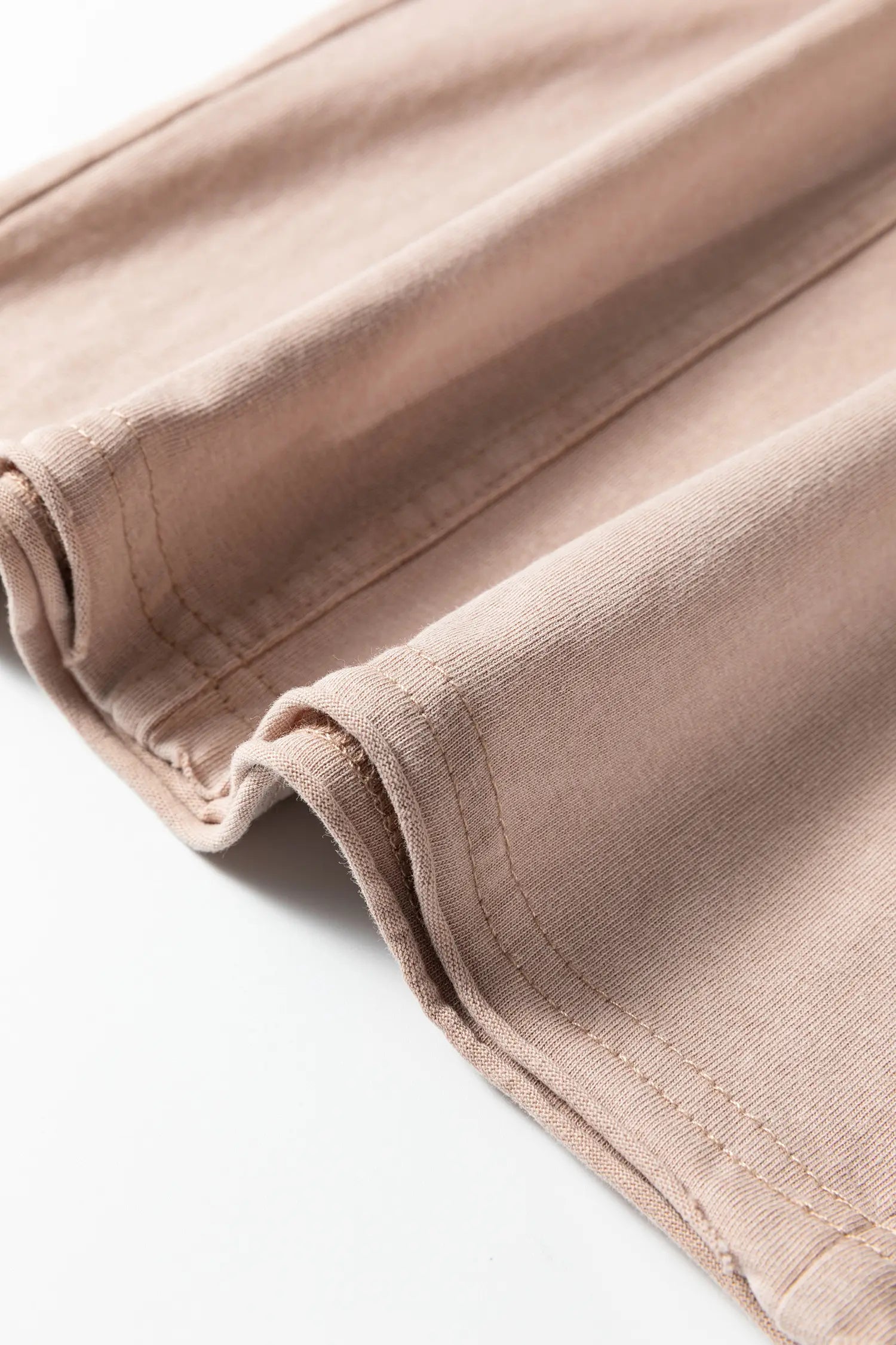 Smoke Gray Solid Color Mineral Wash Piping Trim Pocketed Wide Leg Pants