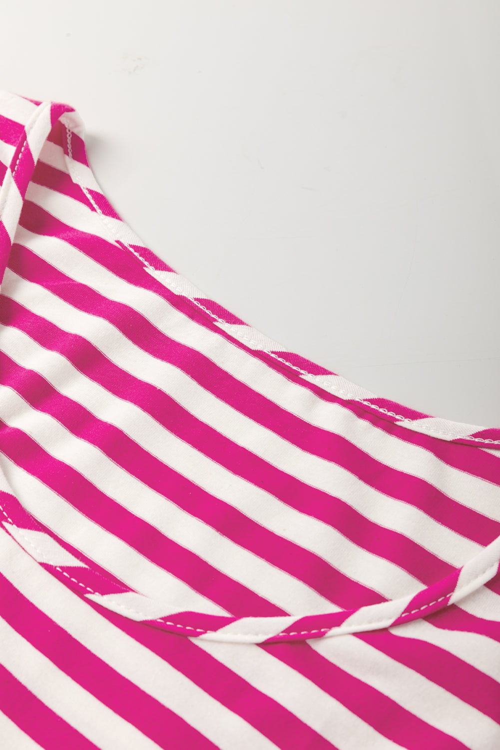 Stripe U-Neck Sleeveless Loose Fit Mini Dress eAura