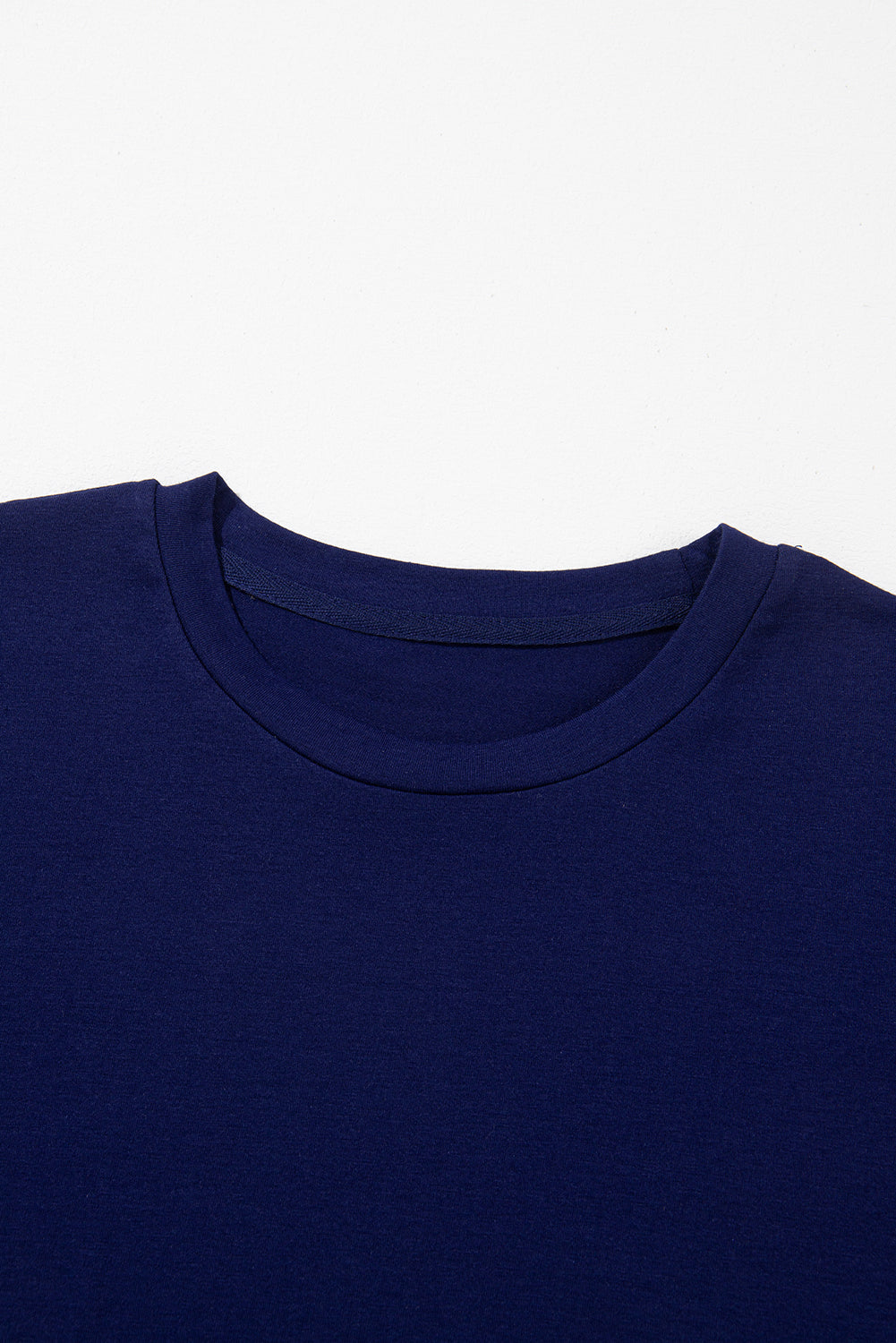 Casual Plain Crew Neck Tee T-Shirt