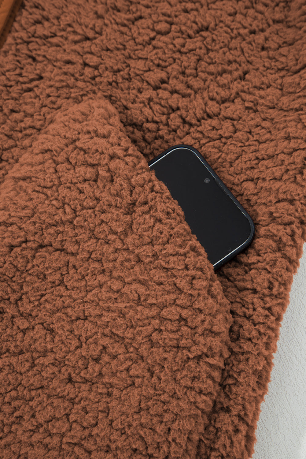 Faux Fur Snap Button Front Vest Vest with Pockets - eAura